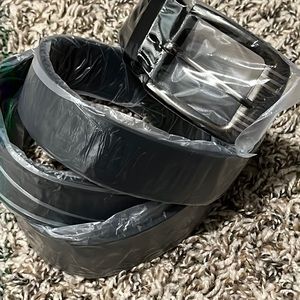 Mens blk embossed belt